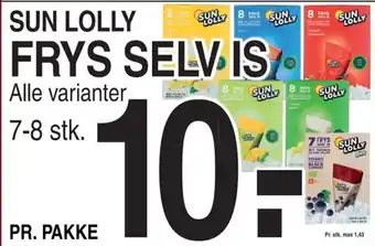 ABC Lavpris SUN LOLLY FRYS SELV IS LE tilbud
