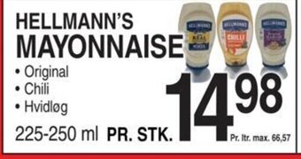 ABC Lavpris HELLMANN'S MAYONNAISE tilbud