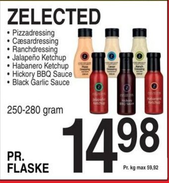 ABC Lavpris ZELECTED • Pizzadressing • Cæsardressing • Ranchdressing tilbud
