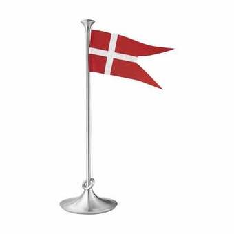 Imerco Georg jensen fødselsdagsflag - h 39 cm - rustfrit stål - mat tilbud