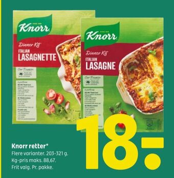 Coop 365 Knorr pastaretter tilbud