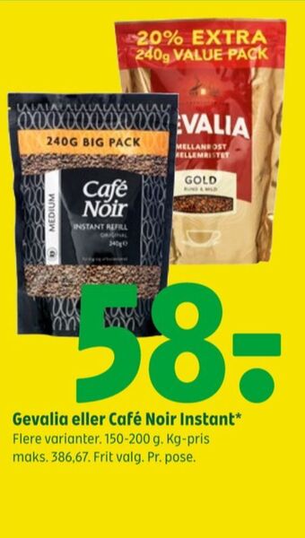 Coop 365 Cafe noir instant kaffe tilbud