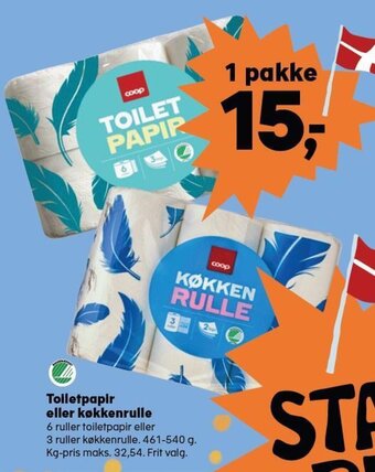 Kvickly Toiletpapir eller køkkenrulle tilbud