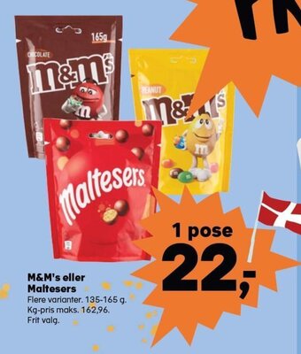 Kvickly M&M's eller Maltesers tilbud