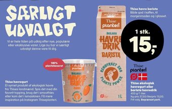 Kvickly Thise økologisk havregurt eller barista havredrik 400 g/1 liter. tilbud