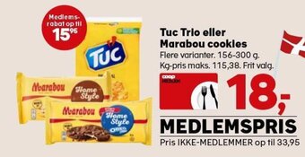 Tuc Trio eller Marabou cookies
