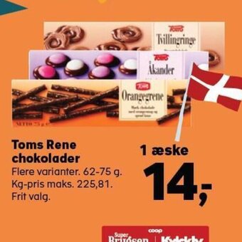 Kvickly Toms Rene chokolader tilbud