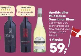 Kvickly Apothic eller Mud House Sauvignon Blanc tilbud