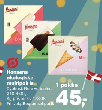 Hansens økologiske multipak is