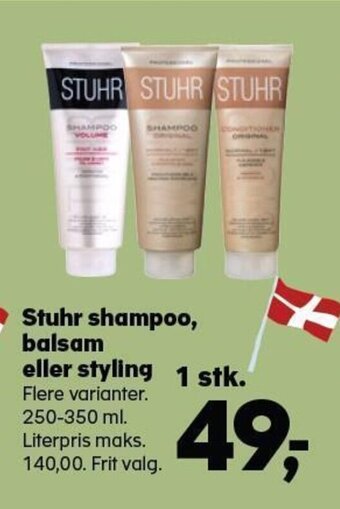 Kvickly Stuhr shampoo, balsam eller styling tilbud