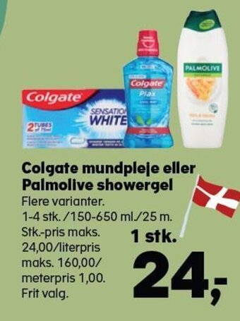 Kvickly Colgate mundpleje eller Palmolive showergel tilbud