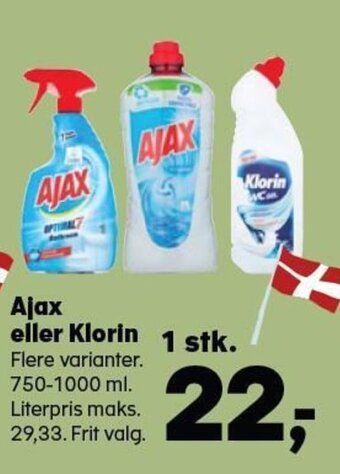 Kvickly Ajax eller Klorin tilbud