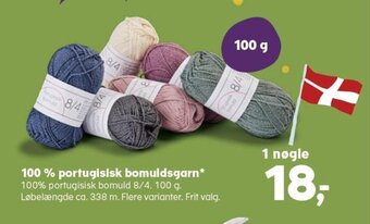 100% portugisisk bomuldsgarn