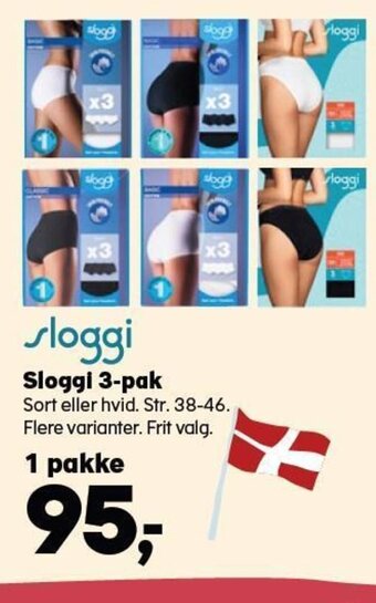 Kvickly Sloggi 3-pak tilbud
