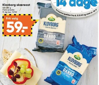 Bilka Klovborg skæreost tilbud