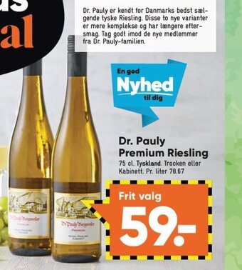 Bilka Dr. Pauly Premium Riesling tilbud