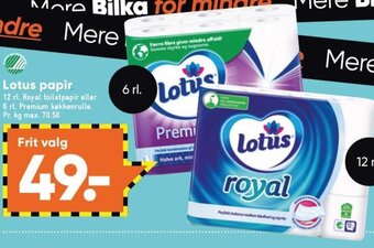 Bilka Lotus papir tilbud