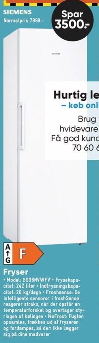 Bilka Fryser tilbud