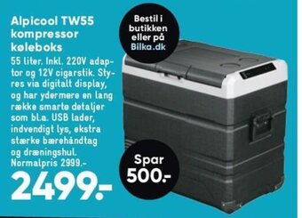 Bilka Alpicool TW55 kompressor køleboks tilbud