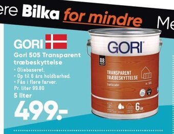 Bilka Gori 505 Transparent træbeskyttelse tilbud