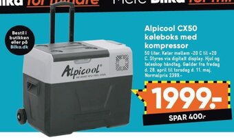 Bilka Alpicool CX50 køleboks med kompressor tilbud