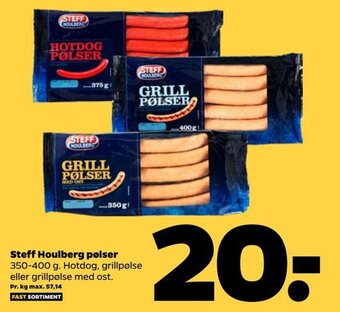 Netto Steff Houlberg pølser 350-400 g tilbud