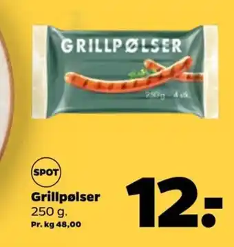 Netto Grillpølser 250 g. tilbud