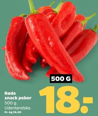 Netto Røde snack peber tilbud