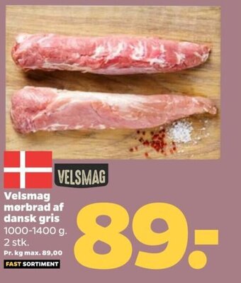 Netto Velsmag mørbrad af dansk gris tilbud