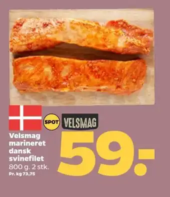 Netto VELSMAG marineret Dansk svinefilet tilbud