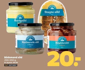 Netto Bådsmand sild 250-550 g. tilbud