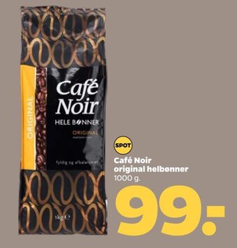 Netto Café Noir original helbønner 1000 g. tilbud