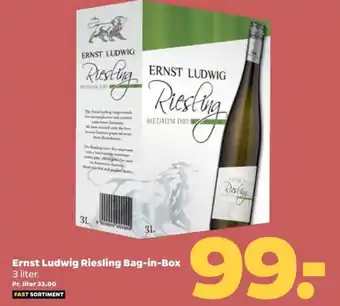 Netto Ernst Ludwig Riesling Bag-in-Box tilbud