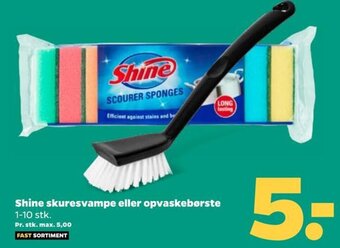 Netto Shine skuresvampe eller opvaskebørste tilbud