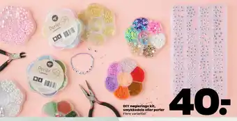 Netto DIY nøglerings kit, smykkedele eller perler tilbud