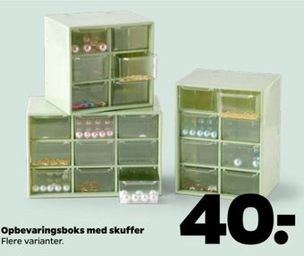 Netto Opbevaringsboks med skuffer tilbud