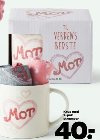 Netto Krus med 2-pak strømper tilbud