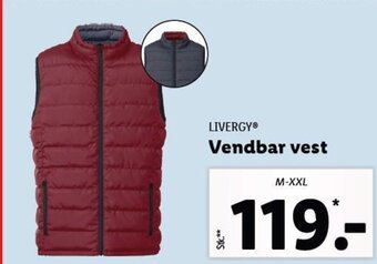 Vendbar vest