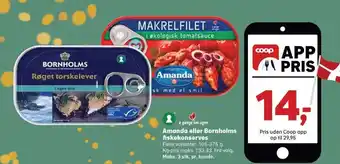 SuperBrugsen Amanda eller Bornholms fiskekonserves tilbud