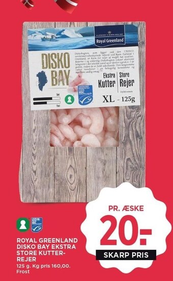 MENY Royal greenland disko bay ekstra store kutterrejer tilbud