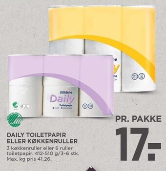 MENY Daily toiletpapir eller køkkenruller tilbud