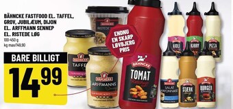 Løvbjerg Bähncke fastfood el. taffel, grov, jubilæum, dijon el. arffmann sennep el. ristede løg tilbud