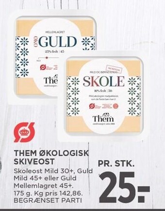 MENY Them økologisk skiveost tilbud