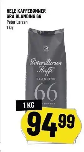 Løvbjerg Peter larsen hele kaffebønner grå blanding 66 tilbud