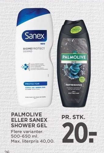 MENY Palmolive eller sanex shower gel tilbud