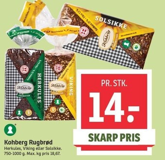 SPAR Kohberg rugbrød tilbud