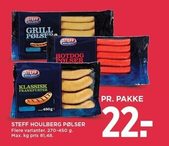 MENY Steff houlberg pølser tilbud