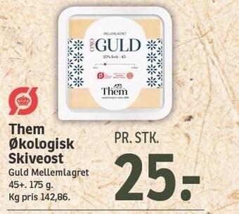 SPAR Them økologisk skiveost tilbud