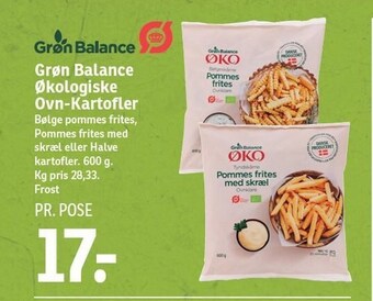 SPAR Grøn balance økologiske ovn-kartofler tilbud