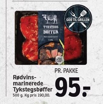 SPAR Rødvinsmarinerede tykstegsbøffer tilbud